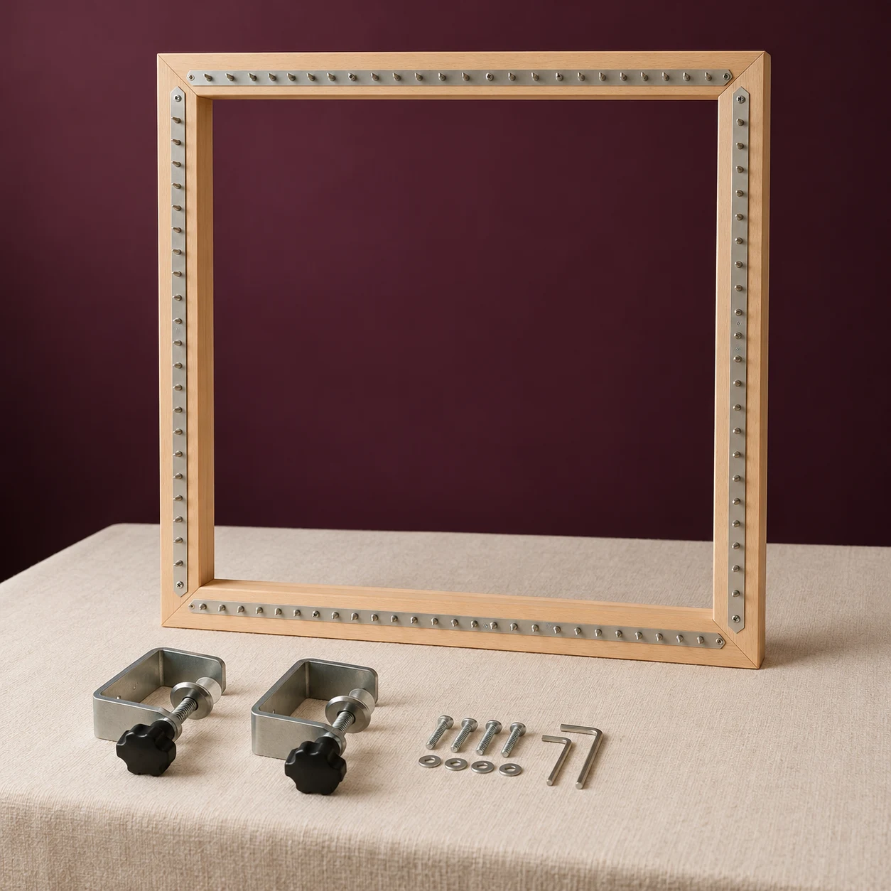 Desktop tufting frame